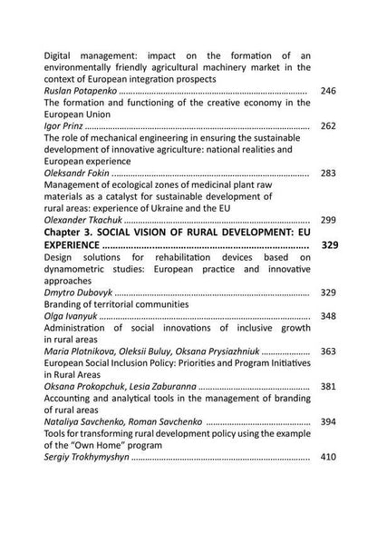 Inclusive Rural Development: Integration, Responsibility, Democracy / Інклюзивний сільський розвиток: інтеграція, відповідальність, демократія O. H. Buluy / О. Г. Булуй 9786177594078-5