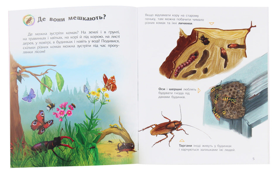 Insects Encyclopedia of a preschooler / Комахи. Енциклопедія дошкільника Юлия Каспарова 978-617-09-3729-2-4