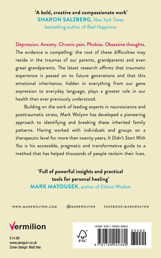 It Didn't Start With You. How Inherited Family Trauma Shapes Who We Are And How To End The Cycle Mark Wolynn / Марк Волинн 9781785044380-2