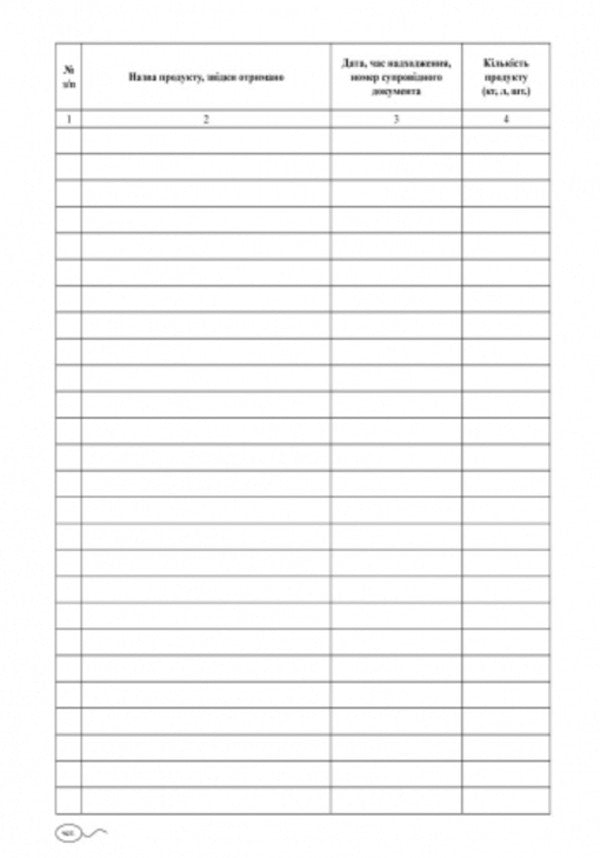 Journal of accounting for scrapping of raw products. For an institution of preschool education / Журнал обліку бракеражу сирої продукції. Для закладу дошкільної освіти  9789667457785-4