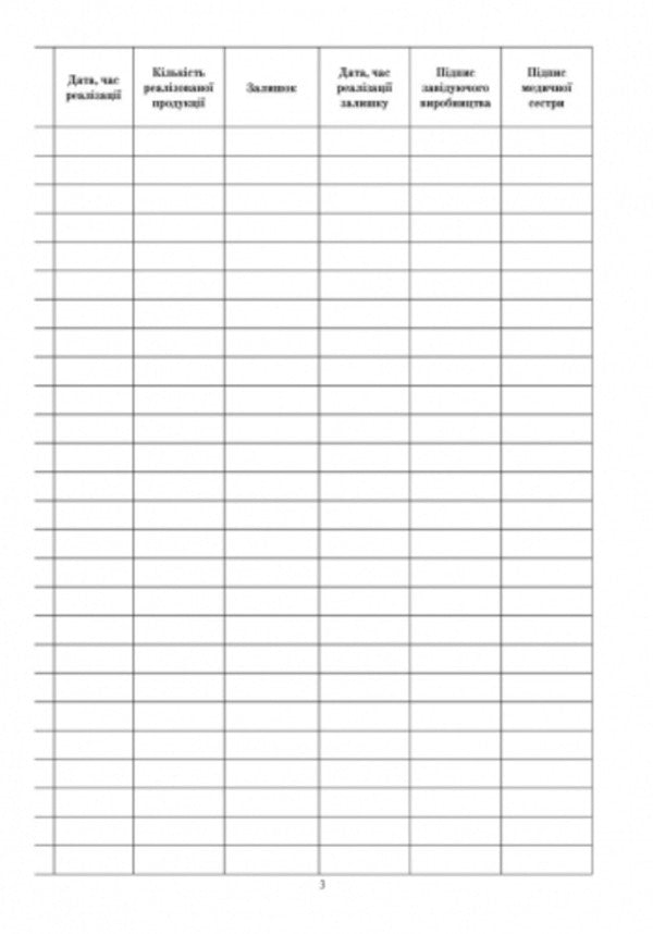 Journal of accounting for scrapping of raw products / Журнал обліку бракеражу сирої продукції  9789667466138-5