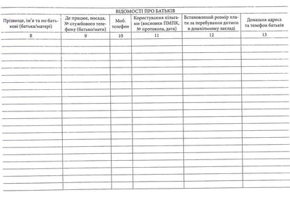 Journal of arrival (discharge) of preschool children / Журнал прибуття (вибуття) дітей дошкільного закладу  -4