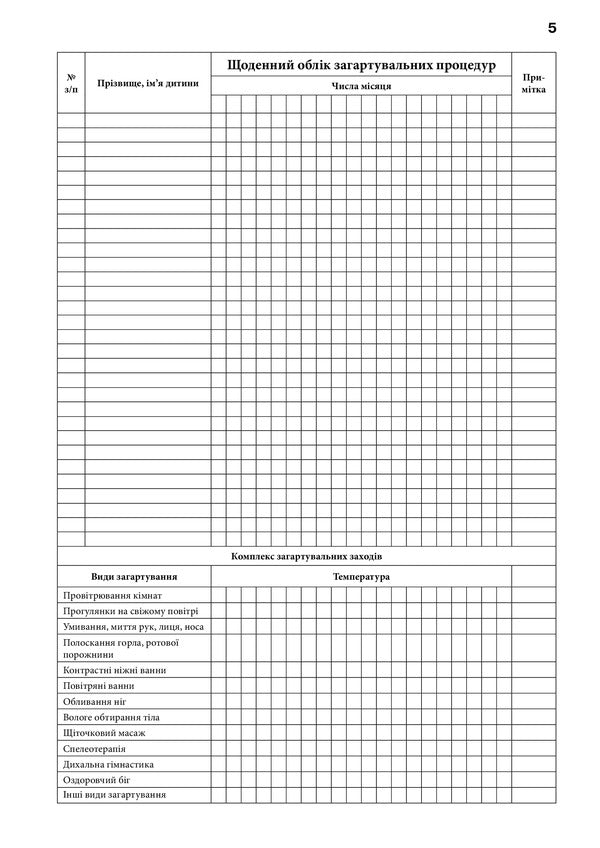 Journal of daily attendance / Журнал обліку щоденного відвідування Л. Швайка 2712710005944-5