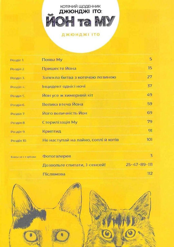 Junji Ito's Cat Diary. Yoon And Moo / Котячий щоденник Джюнджі Іто. Йон та Му Junji Ito / Джунзі Іт 9786178485245-6