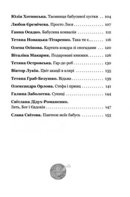 Knot for memory. Stories and memories about grandmother / Вузлик на пам`ять. Історії та спогади про бабусю Анна Осадко, Катерина Бабкина, Ирина Новицкая, Екатерина Кравцова, В. Лукин, Елена Осипова, Слава Свитова, Олександра Орлова, Светлана Дидух-Романенко, Татьяна Новацкая-Титаренко, Валентина Захабура, Наталка Лищинская, Любовь Базь, Анастасия Куликова, Вита Парфенович, Алла Цеменко, Мила 978-617-7766-00-0-5