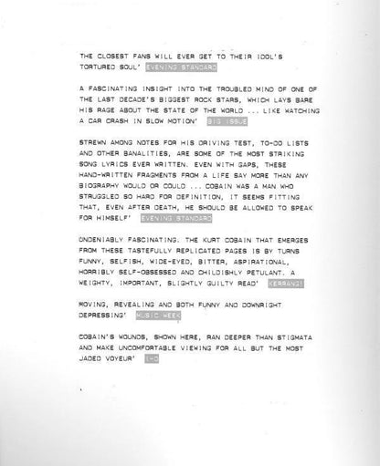 Kurt Cobain: Journals / Kurt Cobain: Journals Курт Кобейн 9780141011462-3