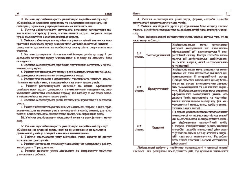 Laboratory Workshop On Teaching Methods Of Mathematics. Study Guide For Students Of Higher Educational Institutions / Лабораторний практикум з методики навчання математики. Навчальний посібник для студентів вищих навчальних закладів Vasyl Kushnir, Renat Ryzhniak / Василь Кушнір, Ренат Ріжняк 9789661018234-6