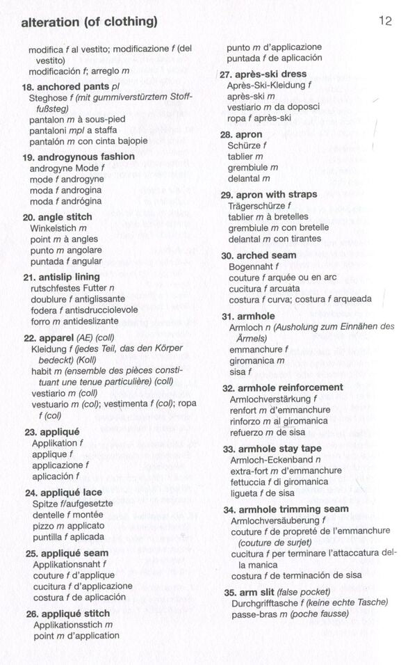 Langenscheidt Praxiswörterbuch Bekleidung und Mode / Langenscheidt Praxiswörterbuch Bekleidung und Mode  978-3-86117-253-6-3