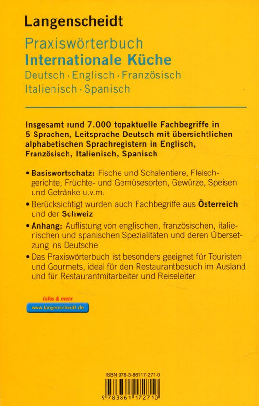 Langenscheidt Praxiswörterbuch Internationale Küche / Langenscheidt Praxiswörterbuch Internationale Küche  978-3-86117-271-0-2