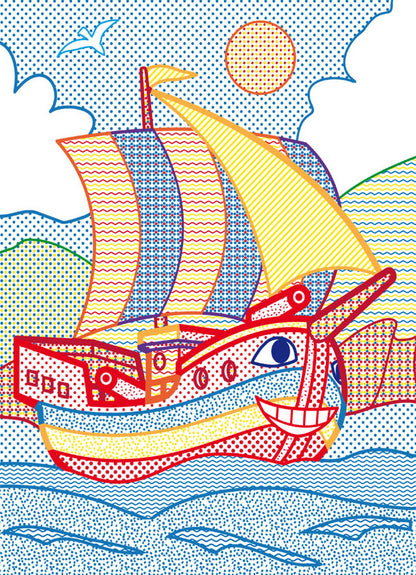 Large Watercolors With A Colored Outline Ships - Велик водян розмальовки з кольоровим контуром Корабл - Author not specified 9789669877246-3