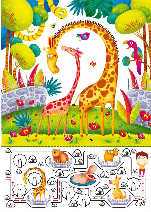 Large reusable watercolors. Wild animals / Великі багаторазові водяні розмальовки. Дикі тварини  978-617-547-000-8-2