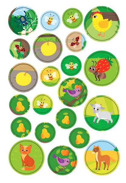 Large stickers for babies. Colorful rooster / Великі наліпки для малят. Барвистий півник Ирина Цыбань 978-966-284-875-5-6