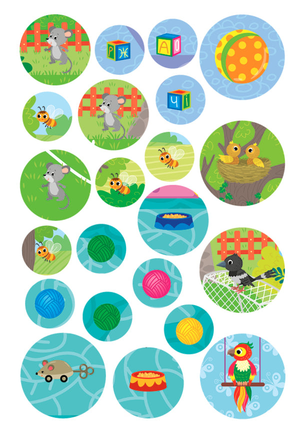 Large stickers for babies. Playful cat / Великі наліпки для малят. Грайливий котик Ирина Цыбань 978-966-284-877-9-6