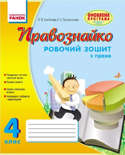 Lawyer. Workbook on the right. Grade 4 / Правознайко. Робочий зошит з права. 4 клас Оксана Бахтинова, Ирина Гусельникова 9786170933492-1