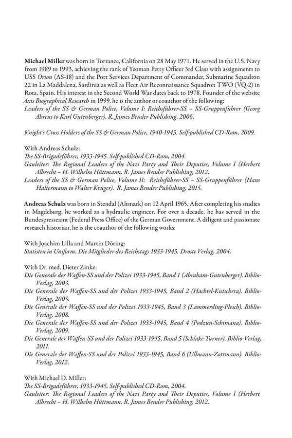 Leaders of the Storm Troops. Volume 1. Oberster SA-Faehrer, SA-Stabschef and SA-Obergruppenfaehrer (B - J) / Leaders of the Storm Troops. Volume 1. Oberster SA-Faehrer, SA-Stabschef and SA-Obergruppenfaehrer (B - J) Майкл Д. Миллер, Андреас Шульц 9781909982871-3