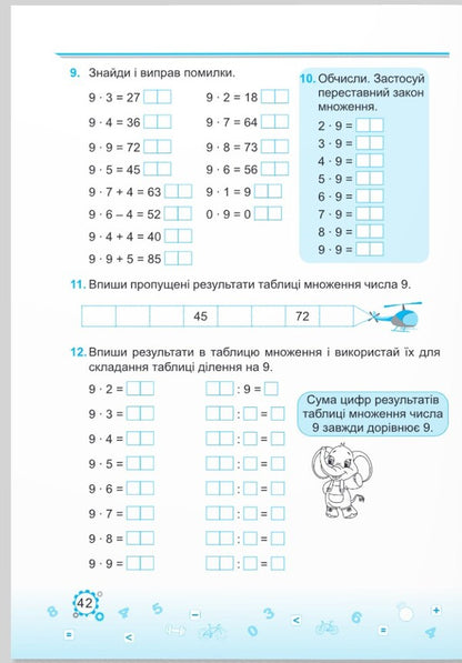 Learning The Multiplication Table Is Easy! / Вивчаю таблицю множення легко! Myroslava Kozak, Olga Korchevskaya / Мирослава Козак, Ольга Корчевская 9789660742802-6