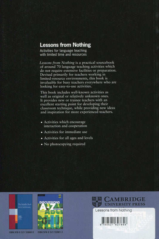 Lessons From Nothing. Activities For Language Teaching With Limited Time And Resources Bruce Marsland / Брюс Мэрсленд 9780521627658-2