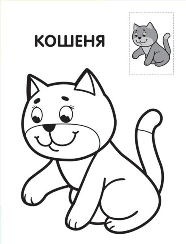 Lion cub. Paste and paint / Левеня. Наклей та розфарбуй  978-966-440-303-7-4
