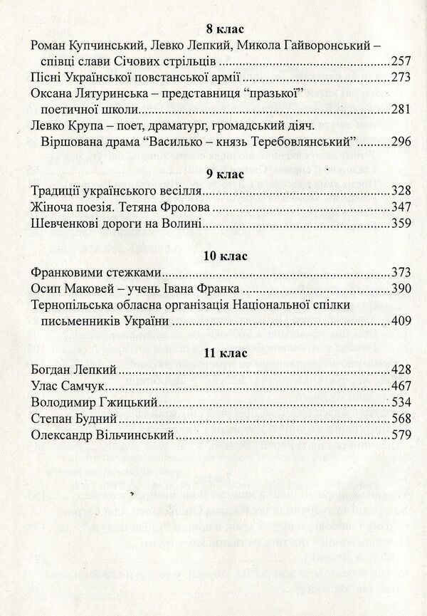 Literature of the native region. Ternopil 5-11 grades. Reader / Література рідного краю. Тернопілля. 5–11 класи. Хрестоматія  978-966-634-583-0-4