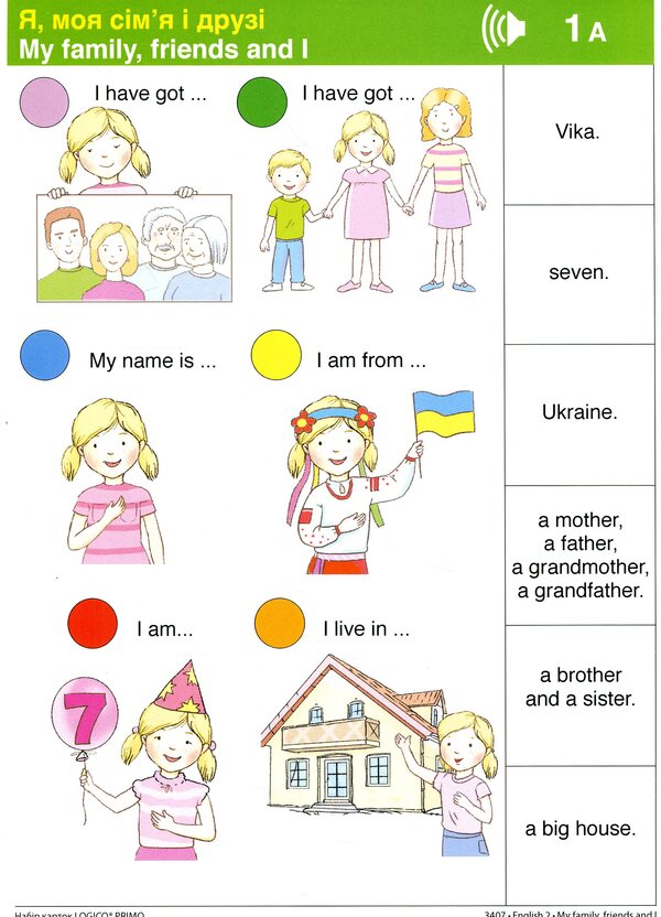 Logico Primo Card Set. My family, friends and I. 2nd grade / Набір карток Logico Primo. My family, friends and I. 2 клас Татьяна Богатырева -3
