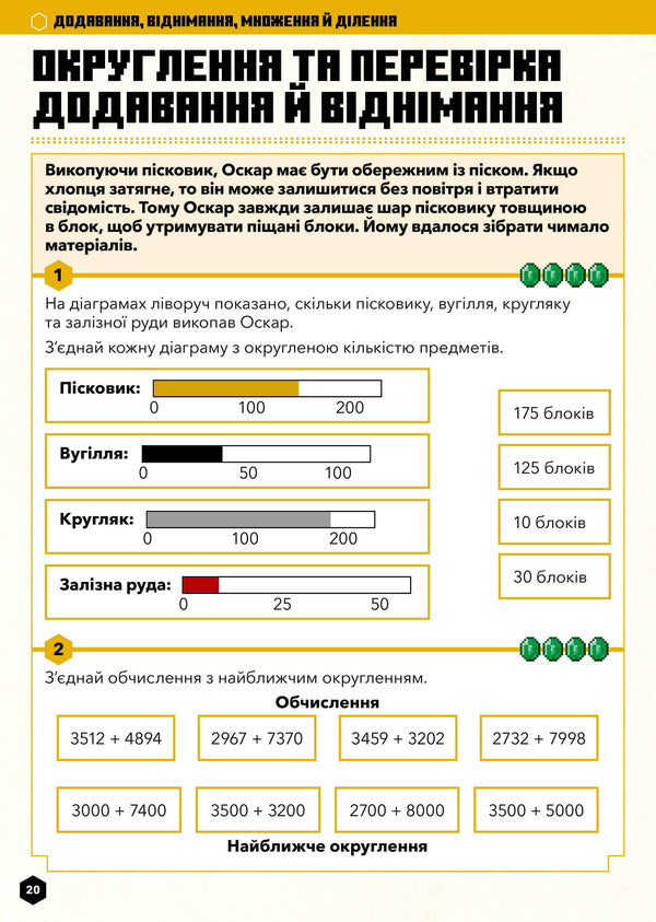 MINECRAFT.Math.The official guide.8-9 years old / MINECRAFT. Математика. Офіційний посібник. 8-9 років Брэд Томпсон, Дэн Липскомб 978-617-5230-21-3-4