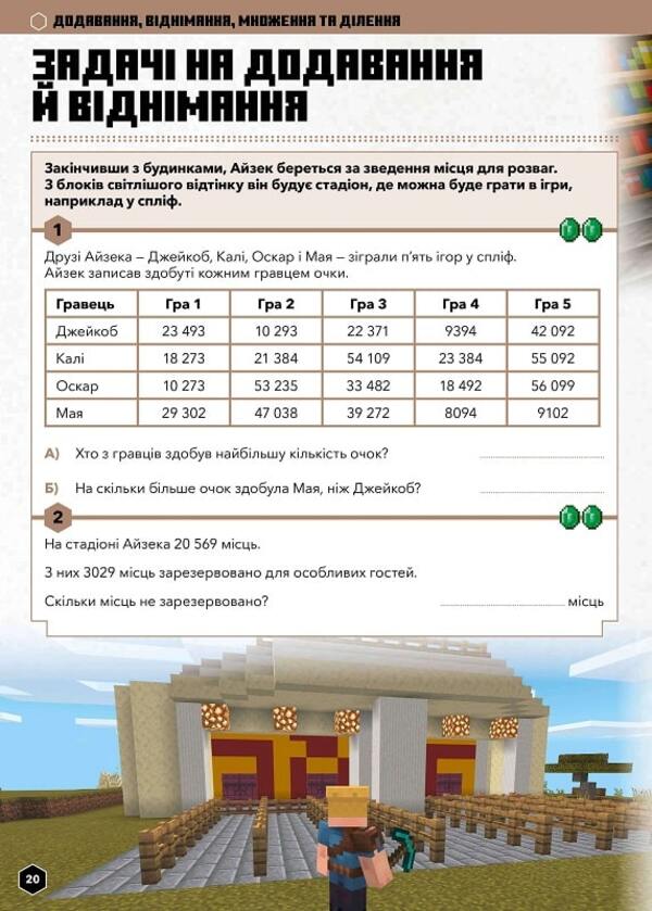 MINECRAFT Mathematics. The official guide. 9-10 years old / MINECRAFT Математика. Офіційний посібник. 9-10 років Дэн Липскомб, Брэд Томпсон 9786175230053-3