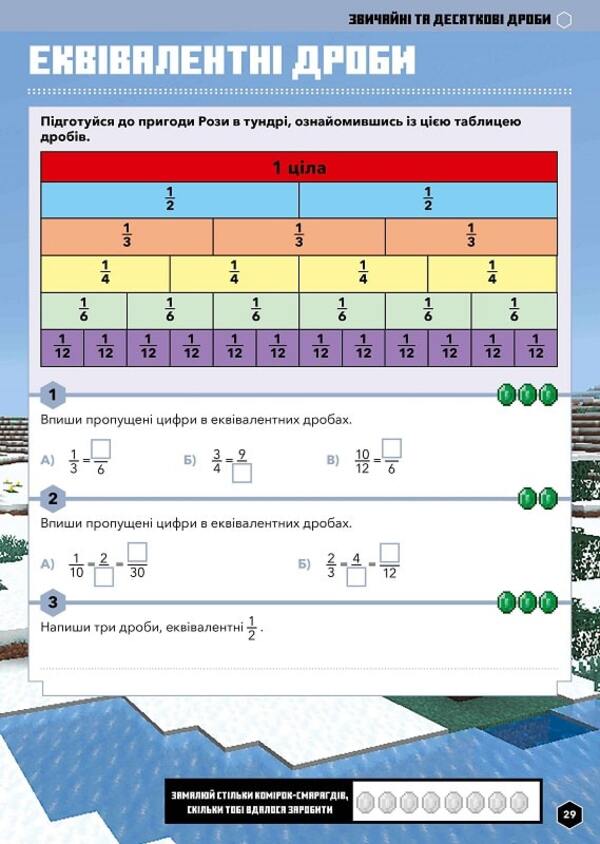 MINECRAFT Mathematics. The official guide. 9-10 years old / MINECRAFT Математика. Офіційний посібник. 9-10 років Дэн Липскомб, Брэд Томпсон 9786175230053-6