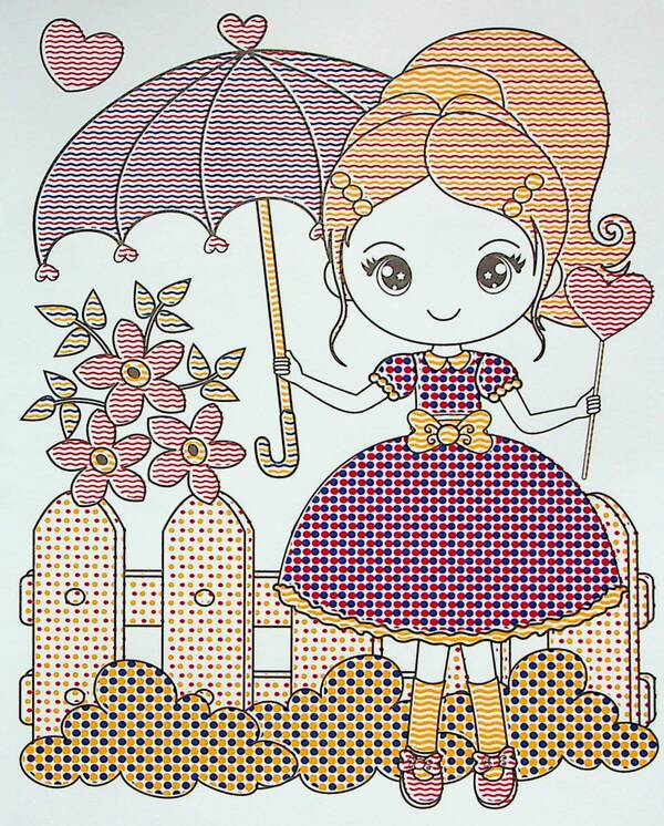 Magic coloring pages. + Bright stickers. Little girl / Магічні розмальовки. + Яскраві наліпки. Дівчатка  482-307-614-880-5-3