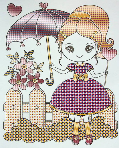 Magic coloring pages. + Bright stickers. Little girl / Магічні розмальовки. + Яскраві наліпки. Дівчатка  482-307-614-880-5-3