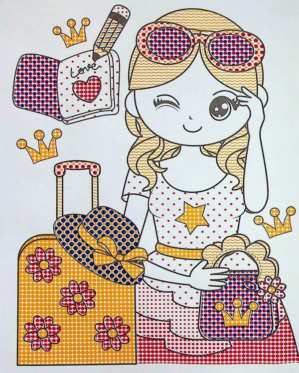 Magic coloring pages. + Bright stickers. Little girl / Магічні розмальовки. + Яскраві наліпки. Дівчатка  482-307-614-880-5-4