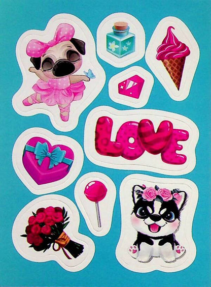 Magic coloring pages. + Bright stickers. Little girl / Магічні розмальовки. + Яскраві наліпки. Дівчатка  482-307-614-880-5-6