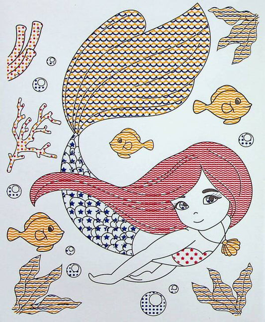 Magic coloring pages. + Bright stickers. Mermaids / Магічні розмальовки. + Яскраві наліпки. Русалки  482-307-614-878-2-2