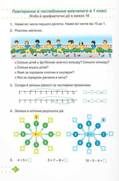 Math. 2nd class. Study guide in 3 parts. Part 1 / Математика. 2 клас. Навчальний посібник у 3-ьох частинах. Частина 1 Мирослава Козак, Ольга Корчевская 978-966-07-4268-0-3