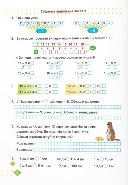 Math. 2nd class. Study guide in 3 parts. Part 2 / Математика. 2 клас. Навчальний посібник у 3-ьох частинах. Частина 2 Мирослава Козак, Ольга Корчевская 978-966-07-4269-7-3