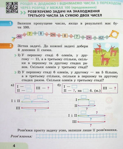 Math. 2nd class. Study guide in 3 parts. Part 3 / Математика. 2 клас. Навчальний посібник у 3-х частинах. Частина 3 Светлана Скворцова, Оксана Оноприенко 978-617-09-8786-0-5