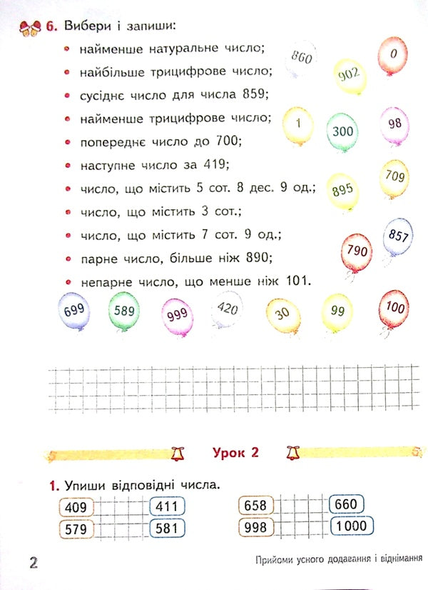 Math. 4th grade A workbook. In 2 parts. Part 1 / Математика. 4 клас. Робочий зошит. У 2-х частинах. Частина 1 Антонина Назаренко, Ольга Гись, Ирина Филяк 978-617-09-7151-7-5