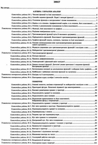 Math. Grade 10. Workbook for current and thematic assessment. Standard level / Математика. 10 клас. Робочий зошит для поточного та тематичного оцінювання. Рівень стандарту Александр Роганин 9789664743430-5