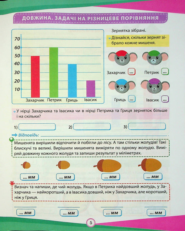 Math. Interesting exercises and tasks. 3rd grade / Математика. Цікаві вправи та задачі. 3 клас Ксенья Шевченко 978-617-524-096-0-6