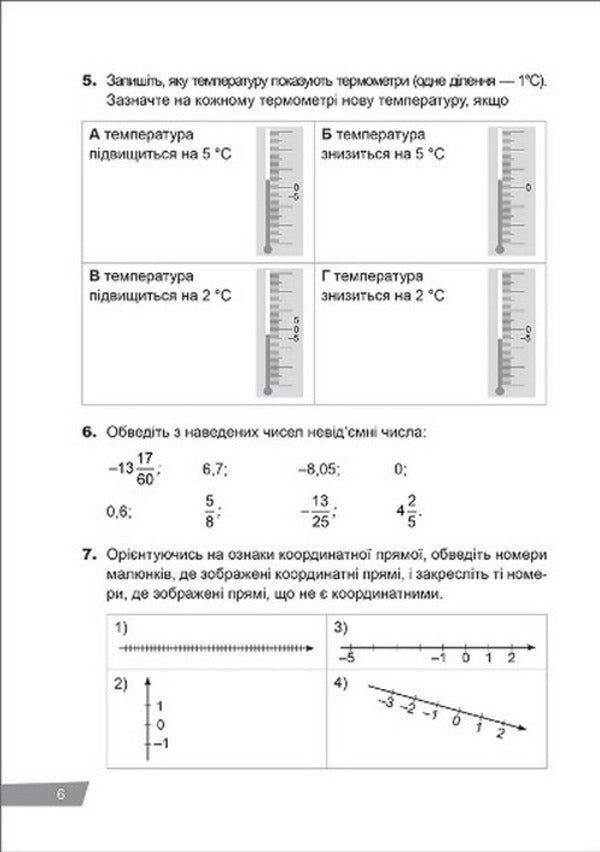 Math. Rational numbers and operations with them. Expressions and equations. 6th grade / Математика. Раціональні числа та дії з ними. Вирази та рівняння. 6 клас Оксана Аллина 978-966-939-941-0-4