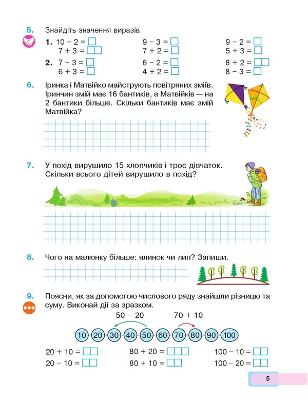 Math. Study guide for the 2nd grade of institutions of general secondary education. In 3 parts. Part 1 / Математика. Навчальний посібник для 2 класу закладів загальної середньої освіти. У 3-х частинах. Частина 1 Наталья Будная, Марк Беденко 9789661086509-4