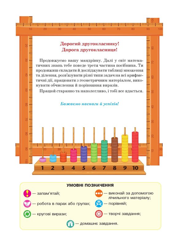 Math. Study guide for the 2nd grade of institutions of general secondary education. In 3 parts. Part 3 / Математика. Навчальний посібник для 2 класу закладів загальної середньої освіти. У 3-х частинах. Частина 3 Марк Беденко, Наталья Будная 9789661086523-2