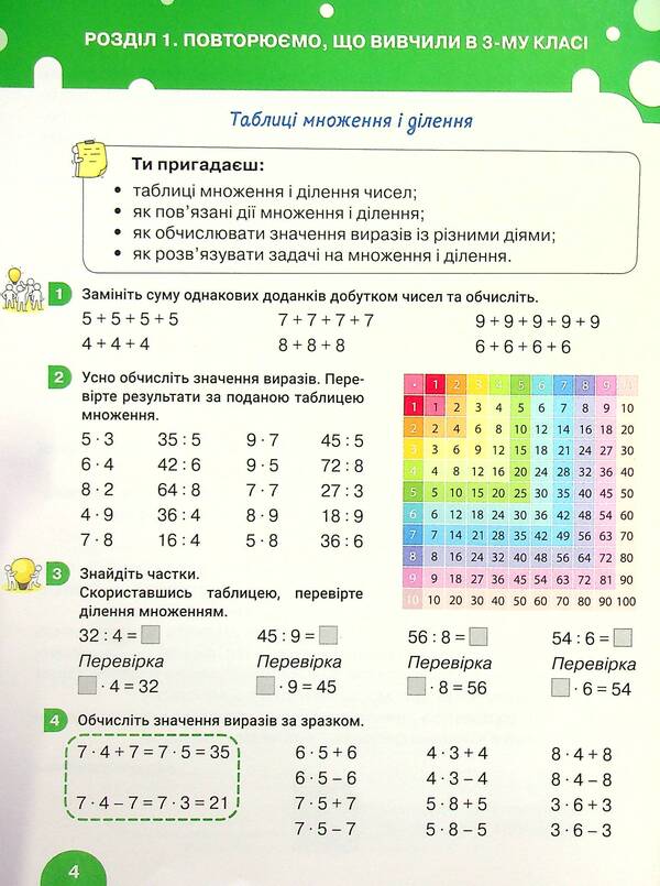 Math. Textbook for 4th grade. In 2 parts. Part 1 / Математика. Підручник для 4 класу. У 2-х частинах. Частина 1 Светлана Логачевская, Татьяна Логачевская 978-966-945-260-3-4