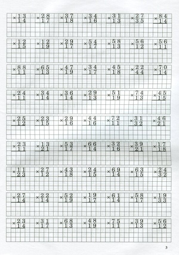 Math Simulator.Multiplication In A Column / Тренажер із математики. Множення у стовпчик Lyubov Havrylenko, Elena Mykharevych / Любов Гавриленко, Олена Міхаревич 9789669251923-5