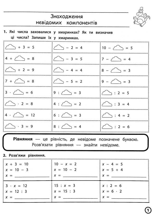 Math Simulator. Simple Equations. 3Rd Grade / Тренажер з математики. Прості  рівняння. 3 клас Nadezhda Ryndina / Надія Риндіна 9786177670130-4