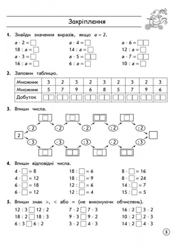 Math Simulator 3Rd Grade Tables For Multiplication And Division Of Numbers 19 - Тренажер з математики 3 клас Таблиц множення та длення чисел 19 Larisa Shevchuk - Лариса Шевчук 9786177670666-4