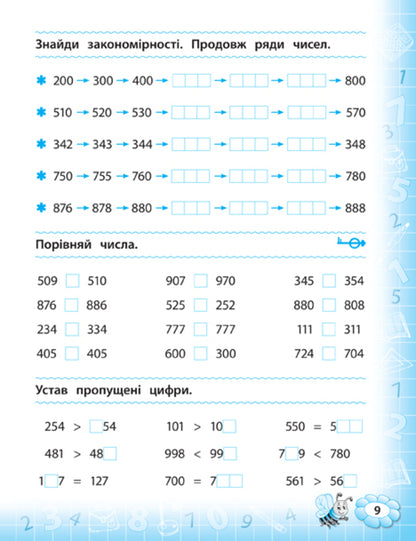 Math simulator.3rd grade / Тренажер з математики. 3 клас Юлия Сикора 978-966-284-780-2-3