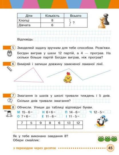 Mathematics. 2nd class. Study guide in 3 parts. Part 1 / Математика. 2 клас. Навчальний посібник у 3-х частинах. Частина 1 Михаил Богданович, Антонина Назаренко 9786170042613-3