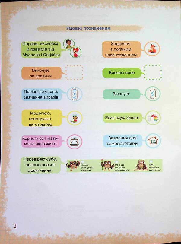 Mathematics. 2nd class. Study guide in 3 parts. Part 2 / Математика. 2 клас. Навчальний посібник у 3-х частинах. Частина 2 Антонина Заика, Светлана Тарнавская 9789660742734-4