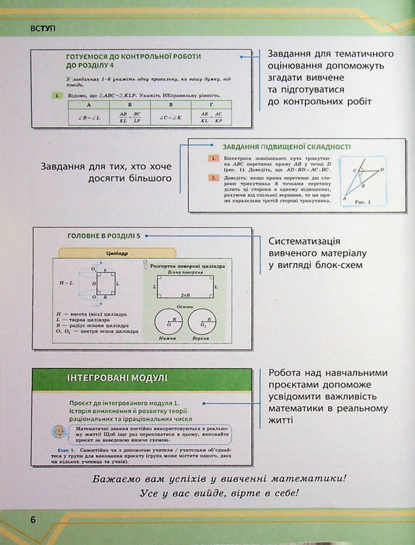 Mathematics. 8th grade Integrated course. Part 1 / Математика. 8 клас. Інтегрований курс. Частина 1 Александр Школьный, Евгений Нелин, Андрей Милянык, Юлия Простакова 9786170997357-6
