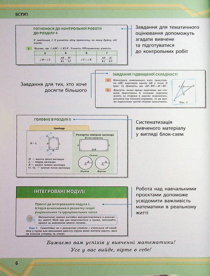 Mathematics. 8th grade Integrated course. Part 1 / Математика. 8 клас. Інтегрований курс. Частина 1 Александр Школьный, Евгений Нелин, Андрей Милянык, Юлия Простакова 9786170997357-6
